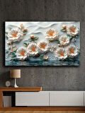 Soyut yağlı boya görünümlü  kanvas tablo 80x120 cm