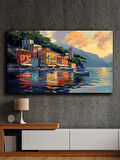 Soyut yağlı boya görünümlü  kanvas tablo 80x120 cm