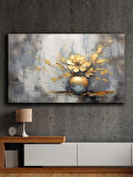 Soyut yağlı boya görünümlü  kanvas tablo 80x120 cm