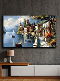 Soyut yağlı boya görünümlü  kanvas tablo 80x120 cm