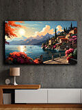 Soyut yağlı boya görünümlü  kanvas tablo 80x120 cm