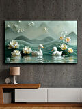 Soyut yağlı boya görünümlü  kanvas tablo 80x120 cm