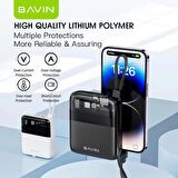BAVIN PC009S Powerbank 22.5W Hızlı Şarj 10000mah Taşınabilir IOS ve Type-C Kablolu Şarj Cihazı