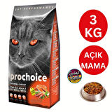 Pro Choice Karidesli ve Somonlu Açık Kısır Kedi Maması 3 KG