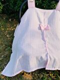 Pedimu Pembe ÇıtÇıt'lı Müslin Puset Örtüsü