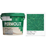 Permolit DuvArt Sedef Dekoratif Duvar Boyası - AP11 TURKUAZ YEŞİL - 2.5 Lt.