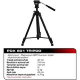 PDX Pro Plus 501 Hidrolik Kafa Profesyonel Video Tripod