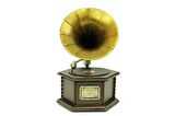 Dekoratif Metal Gramofon Kutu Obje Vintage Hediyelik
