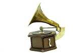 Dekoratif Metal Gramofon Kutu Obje Vintage Hediyelik