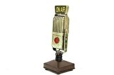 Dekoratif Metal Mikrofon Obje Biblo Vintage Hediyelik
