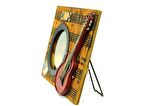 Dekoratif Metal Çerçeve Gitar Dekorlu Vintage Ev Ofis Hediyelik