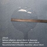 Parti Malzemeleri Rose Gold Renk Simli Yuvarlak Şeffaf Balon 24 İnç