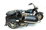 Dekoratif Metal Motosiklet Sepetli Biblo Dekoratif Hediyelik