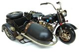 Dekoratif Metal Motosiklet Sepetli Biblo Dekoratif Hediyelik