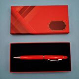 Kırmızı Tükenmez Kalem Touchpen Dekoratif Hediyelik