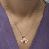 925 Ayar Gümüş Kalpli Anne Ve Çocuk Gümüş Kolye