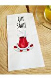 Sunum Peçetesi - Çay Saati Yazılı Sunum Peçetesi