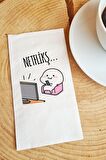 Sunum Peçetesi Netflikş Yazılı Kağıt Peçete