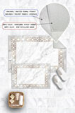 Dijital Baskı Klasik Kaymaz Taban 2li Set Banyo Paspası Klozet Takımı (50x60cm-60x100cm)