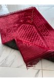 5ADET Lüks Kalın Yumuşak Peluş Kaymaz Taban Özellikli Hediyelik Çeyizlik Seccade KARIŞIK RENK