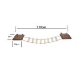 Barış Dizayn Peluş Basamaklı Kedi Köprüsü Peluş Raf Duvar Kedi Yolu Parkur Kahve (130cm)