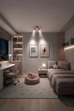 Spoty 2'Li Pembe Renkli BEYAZ IŞIK Modern Tasarım Salon - Mutfak - Banyo Spot Sıralı Avize