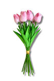 Yapay 10'lu Islak Lale Buketi 33 Cm Pembe