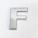 F Harfi Villa Tipi Krom Yapışkanlı 9 Cm Harf