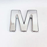 M Harfi Villa Tipi Krom Yapışkanlı 9 Cm Harf