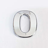 O Harfi Villa Tipi Krom Yapışkanlı 9 Cm Harf