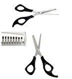 Berber Kuaför Ara Makası Paslanmaz Çelik Plastik Saplı Ara Makas