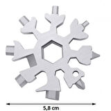 Çok Amaçlı Kar Tanesi Açacak Tornavida Anahtarlık Alyan