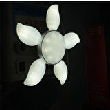 Dekoratif Pervane 5 Kollu Katlanır Kanatlı 36W Led Ampul Beyaz Renk