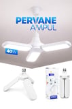 40W 3 Kanatlı Pervane LED Ampul 27 LED Tasarruflu E27 Ev Ampul 4000 Lümen Lamba LD03