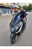 MOTOCAM Piaggio X10 Siperlik Ön Cam 2011-2017 Model 73cm Füme Renkli 4mm