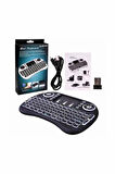 Işıklı Mini Klavye Mouse Smart Tv Box Pc Şarjlı Pg-8035