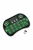 Işıklı Mini Klavye Mouse Smart Tv Box Pc Şarjlı Pg-8035