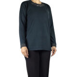 KADIN YAKA VE KOLAĞZI TAŞ İŞLEMELİ MEVSİMLİK BLUZ