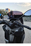 MOTOCAM Piaggio MP3 530 Siperlik Ön Cam 2023-2025 Model 60cm Siyah Renkli 4mm ORTA BOYLU