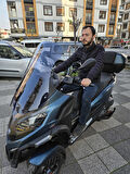 MOTOCAM Piaggio MP3 530 Siperlik Ön Cam 2023-2025 Model 72cm Füme Renkli 4mm UZUN CAM