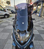 MOTOCAM Piaggio MP3 530 Siperlik Ön Cam 2023-2025 Model 72cm Siyah Renkli 4mm UZUN CAM