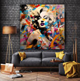 Marilyn Monroe Portresi Cam Tablo | Hediyelik, Dekoratif, Ofis, Mutfak 
