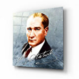 Atatürk Cam Tablo | Hediyelik, Dekoratif, Ofis, Mutfak 