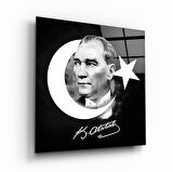 Atatürk Cam Tablo | Hediyelik, Dekoratif, Ofis, Mutfak 