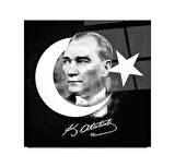 Atatürk Cam Tablo | Hediyelik, Dekoratif, Ofis, Mutfak 
