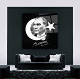 Atatürk Cam Tablo | Hediyelik, Dekoratif, Ofis, Mutfak 