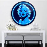 Neon Görünümlü Marilyn Monroe Cam Tablo | Hediyelik, Dekoratif, Ofis, Mutfak 