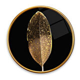 Gold Tüy Yuvarlak Cam Tablo | Hediyelik, Dekoratif, Ofis, Mutfak 