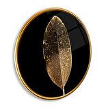 Gold Tüy Yuvarlak Cam Tablo | Hediyelik, Dekoratif, Ofis, Mutfak 