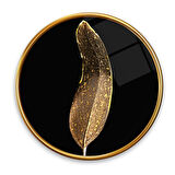 Gold Tüy Yuvarlak Cam Tablo | Hediyelik, Dekoratif, Ofis, Mutfak 